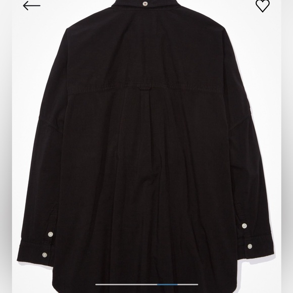 American Eagle Go Big Oversized Shirt - Black NWT - Picture 4 of 8